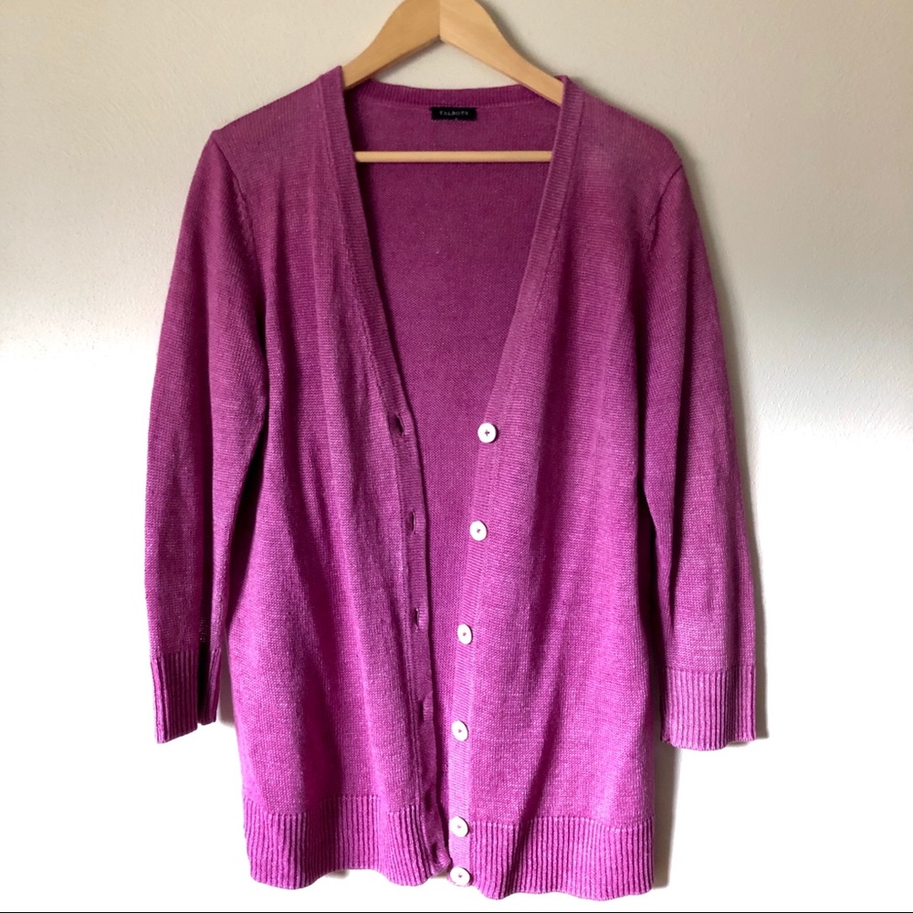 Talbots V-Neck Button Front Cardigan